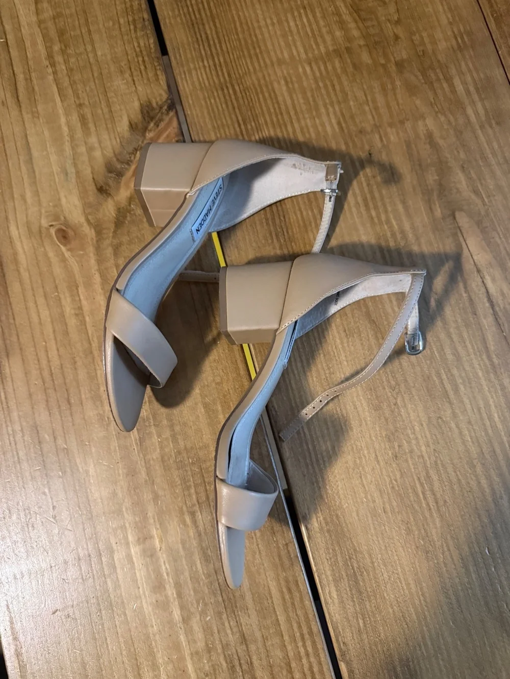 Steve Madden Irenee Nude Block Heel Sandals Size 6M